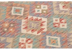 Tappeto Kilim Geometrico Beige Avorio 103x199 Cm