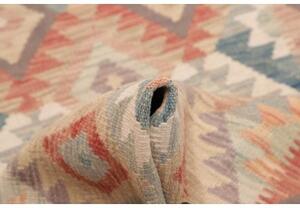 Tappeto Kilim Geometrico Tortora Mattone 80x194 Cm