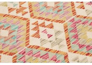 Tappeto Kilim Geometrico Becco Multicolore 104x193 Cm
