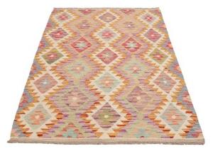 Tappeto Kilim Stilizzato Multicolore Beige 106x198 Cm