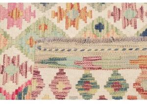 Tappeto Kilim Geometrico Avorio Multicolore 101x204 Cm