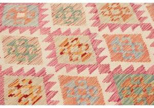 Tappeto Kilim Geometrico Beige Rosa 99x198 Cm
