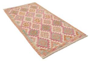 Tappeto Kilim Geometrico Beige Rosa 99x198 Cm