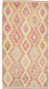 Tappeto Kilim Stilizzato Multicolore Beige 106x198 Cm