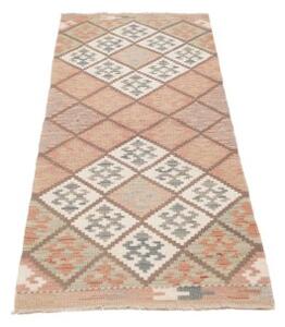 Tappeto Kilim Geometrico Salmone Avorio Corsia 61x198 Cm