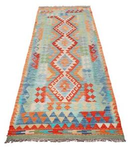 Tappeto Kilim Geometrico Multicolore Corsia 85x243 Cm