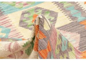 Tappeto Kilim Geometrico Multicolore Beige 151x193 Cm