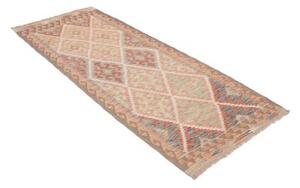 Tappeto Kilim Geometrico Beige Rosa Antico Corsia 80x204 Cm
