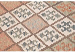 Tappeto Kilim Geometrico Salmone Avorio Corsia 61x198 Cm