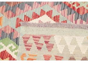 Tappeto Kilim Geometrico Verde Salvia Multicolore 161x195 Cm
