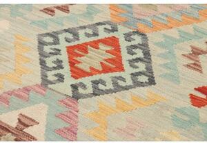 Tappeto Kilim Geometrico Celeste Multicolore 102x145 Cm