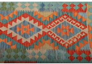 Tappeto Kilim Geometrico Multicolore Corsia 85x243 Cm