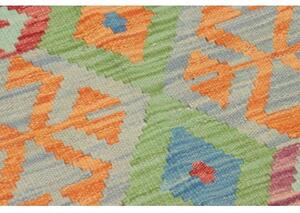 Tappeto Kilim Stilizzato Azzurro Verde 84x199 Cm