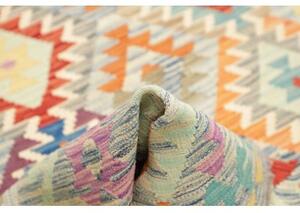 Tappeto Kilim Geometrico Azzurro Multicolore 155x206 Cm