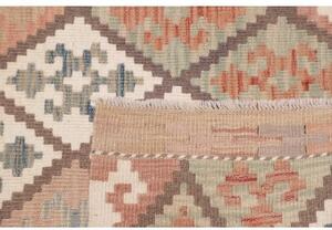 Tappeto Kilim Geometrico Salmone Avorio Corsia 61x198 Cm