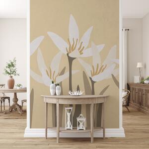 Carta da parati Mazzo di fiori bianchi, Carta da parati Floreale, Carta da parati popolare, t00685v1 - Tapeko.it