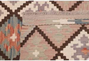 Tappeto Kilim Stilizzato Avorio Marrone Corsia 61x200 Cm