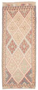 Tappeto Kilim Geometrico Beige Rosa Antico Corsia 80x204 Cm
