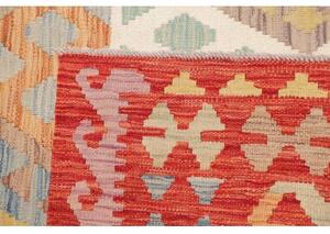 Tappeto Kilim Geometrico Rosso Mattone Beige 171x246 Cm