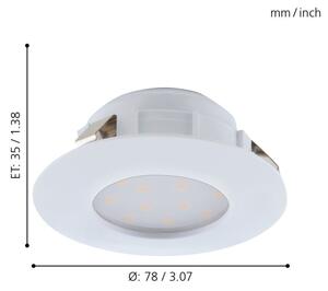 Eglo 95817- Faretto da incasso a LED PINEDA LED/4,9W/230V