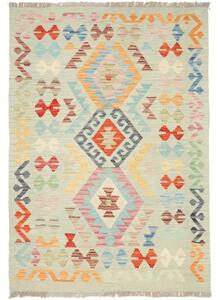 Tappeto Kilim Geometrico Celeste Multicolore 102x145 Cm