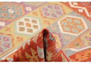 Tappeto Kilim Geometrico Terracotta Multicolore 200x303 Cm