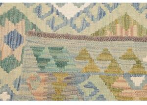 Tappeto Kilim Geometrico Verde Salvia Azzurro 104x153 Cm