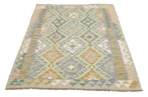 Tappeto Kilim Geometrico Verde Salvia Azzurro 104x153 Cm