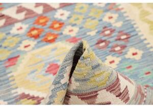 Tappeto Kilim Geometrico Azzurro Avorio 100x147 Cm