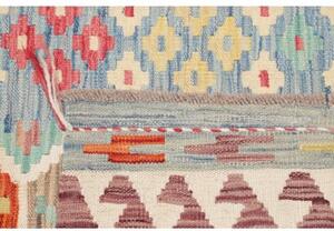 Tappeto Kilim Geometrico Azzurro Avorio 100x147 Cm