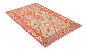 Tappeto Kilim Geometrico Arancione Rosso 101x157 Cm
