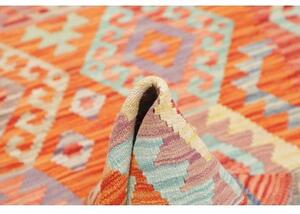Tappeto Kilim Geometrico Arancione Rosso 101x157 Cm