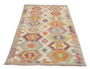 Tappeto Kilim Stilizzato Celeste Multicolore 99x200 Cm
