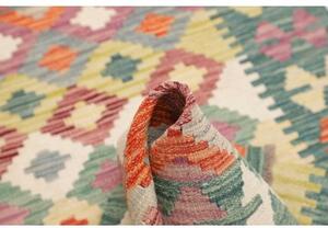 Tappeto Kilim Geometrico Verde Petrolio Arancione 94x156 Cm