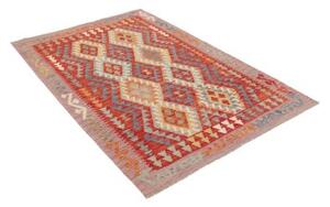 Tappeto Kilim Geometrico Rosso Multicolore 124x177 Cm