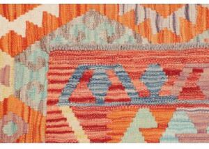 Tappeto Kilim Geometrico Arancione Rosso 101x157 Cm