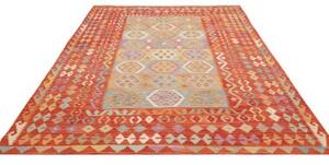 Tappeto Kilim Geometrico Terracotta Multicolore 200x303 Cm