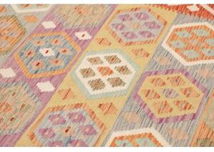 Tappeto Kilim Geometrico Terracotta Multicolore 200x303 Cm