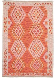 Tappeto Kilim Geometrico Arancione Rosa 107x158 Cm