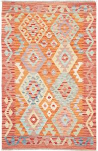 Tappeto Kilim Geometrico Arancione Rosso 101x157 Cm
