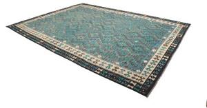 Tappeto Kilim Geometrico Turchese Blu 255x344 Cm