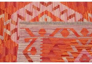 Tappeto Kilim Geometrico Arancione Rosa 107x158 Cm