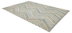 Tappeto Kilim Geometrico Blu Azzurro Avorio 207x294 Cm