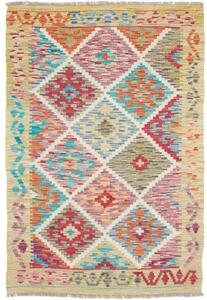 Tappeto Kilim Geometrico Beige Multicolore 100x145 Cm
