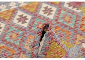 Tappeto Kilim Geometrico Azzurro Multicolore 103x149 Cm