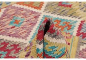 Tappeto Kilim Geometrico Beige Multicolore 100x145 Cm