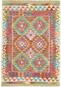 Tappeto Kilim Geometrico Multicolore Avorio 103x146 Cm