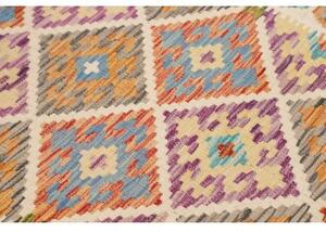 Tappeto Kilim Geometrico Avorio Multicolore 105x149 Cm