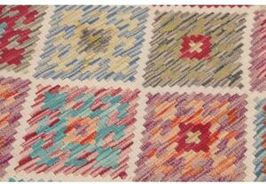 Tappeto Kilim Geometrico Beige Multicolore 100x145 Cm