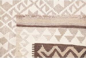 Tappeto Kilim Geometrico Avorio Marrone 205x302 Cm
